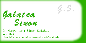 galatea simon business card